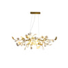 Handcrafted Ginkgo Petal Ceramic Chandelier Elegant Porcelain Leaf Lighting Fixture