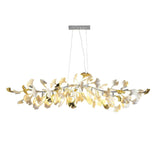 Handcrafted Ginkgo Petal Ceramic Chandelier Elegant Porcelain Leaf Lighting Fixture