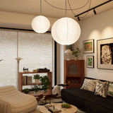 Handcrafted Japanese Mulberry Paper Pendant Swag Light Minimalist Rice Paper Lantern