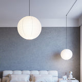 Handcrafted Japanese Mulberry Paper Pendant Swag Light Minimalist Rice Paper Lantern