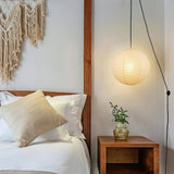 Handcrafted Japanese Mulberry Paper Pendant Swag Light Minimalist Rice Paper Lantern