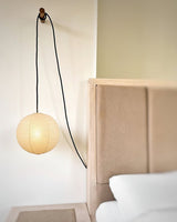 Handcrafted Japanese Mulberry Paper Pendant Swag Light Minimalist Rice Paper Lantern