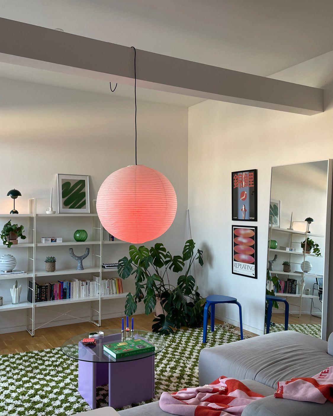 Handcrafted Japanese Mulberry Paper Pendant Swag Light Minimalist Rice Paper Lantern