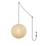 Handcrafted Japanese Mulberry Paper Pendant Swag Light Minimalist Rice Paper Lantern