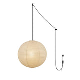 Handcrafted Japanese Mulberry Paper Pendant Swag Light Minimalist Rice Paper Lantern