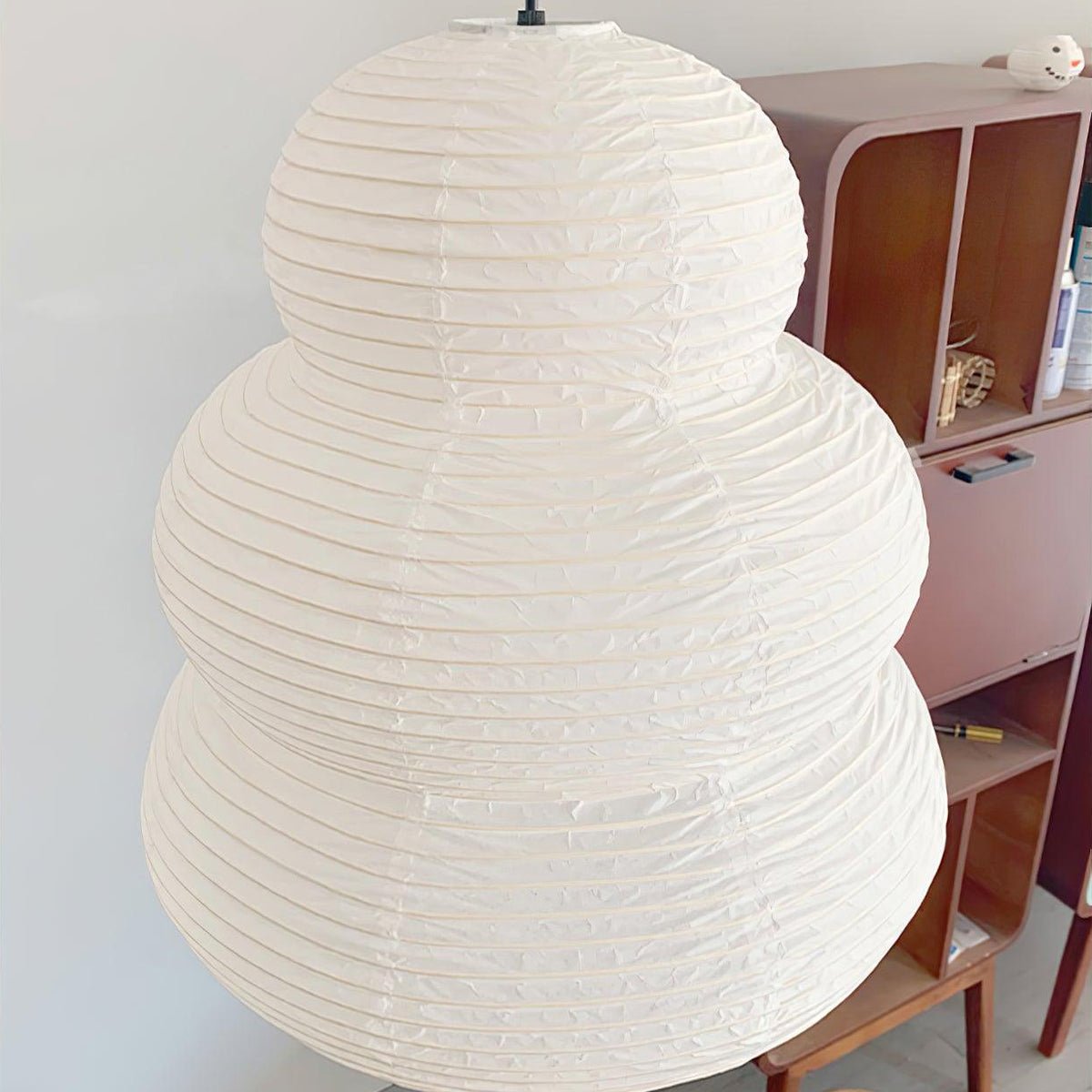 Handcrafted Japanese Style Rice Paper 24N Pendant Light White Washi Paper Ceiling Lamp