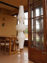 Handcrafted Japanese Washi Paper Pendant Light Mulberry Bark Ceiling Hanging Fixture