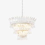 Handcrafted Murano Glass Leaf Crown Chandelier Luxury Tiered Living Room Ceiling Light