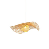Handcrafted Natural Bamboo Frame Pendant Lamp Woven Hanging Ceiling Light Fixture