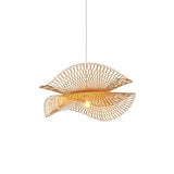 Handcrafted Natural Bamboo Frame Pendant Lamp Woven Hanging Ceiling Light Fixture
