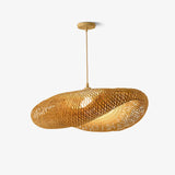 Handcrafted Natural Woven Bamboo Pendant Light Zen Inspired Hanging Ceiling Lamp