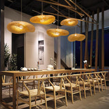 Handcrafted Natural Woven Bamboo Pendant Light Zen Inspired Hanging Ceiling Lamp