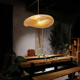 Handcrafted Natural Woven Bamboo Pendant Light Zen Inspired Hanging Ceiling Lamp