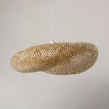 Handcrafted Natural Woven Bamboo Pendant Light Zen Inspired Hanging Ceiling Lamp
