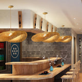 Handcrafted Natural Woven Bamboo Pendant Light Zen Inspired Hanging Ceiling Lamp