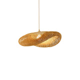 Handcrafted Natural Woven Bamboo Pendant Light Zen Inspired Hanging Ceiling Lamp