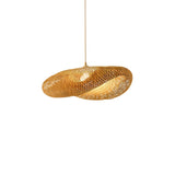 Handcrafted Natural Woven Bamboo Pendant Light Zen Inspired Hanging Ceiling Lamp
