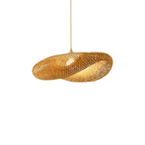 Handcrafted Natural Woven Bamboo Pendant Light Zen Inspired Hanging Ceiling Lamp