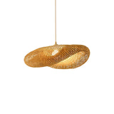 Handcrafted Natural Woven Bamboo Pendant Light Zen Inspired Hanging Ceiling Lamp