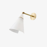 Handcrafted Petite Magari Wall Sconce Lighting with Beveled Edge Metal Shade