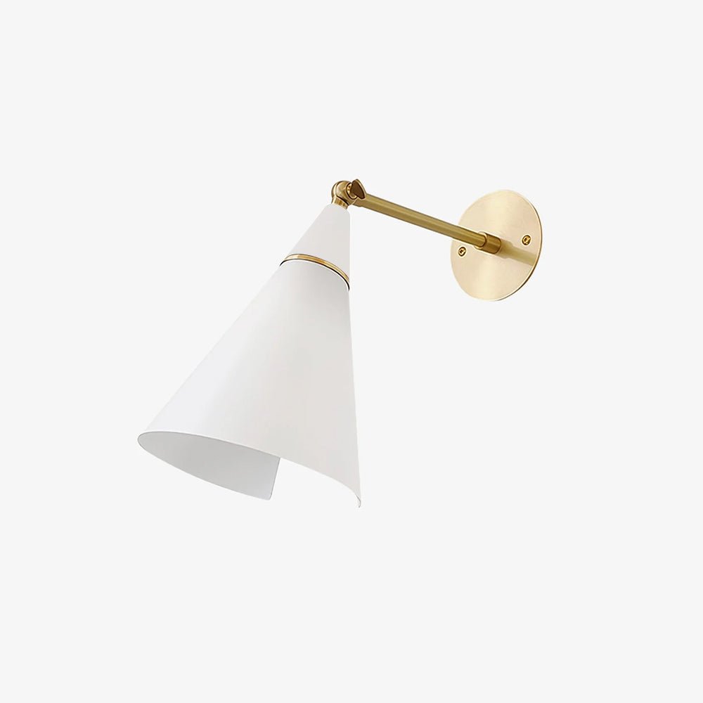 Handcrafted Petite Magari Wall Sconce Lighting with Beveled Edge Metal Shade