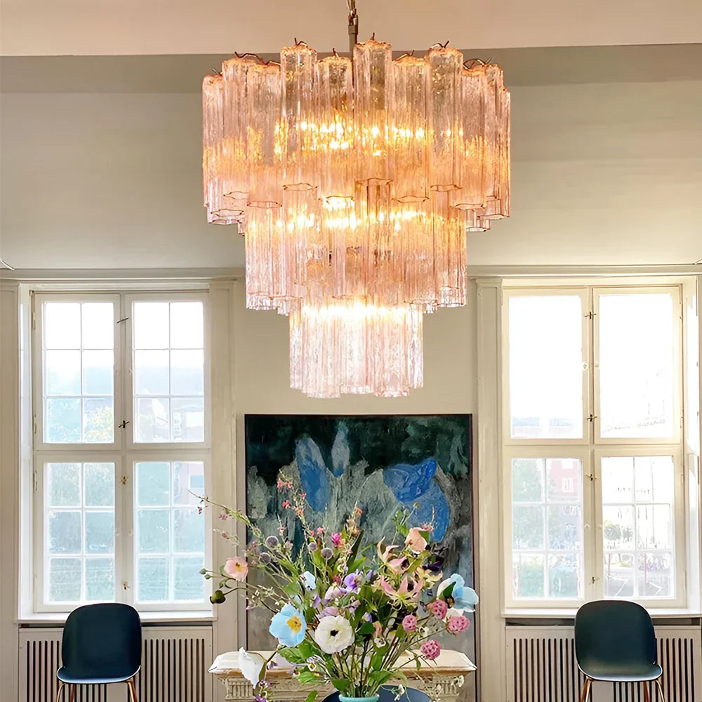 handcrafted-pink-murano-glass-tube-chandelier-for-modern-luxury-interior-lighting