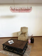 handcrafted-pink-murano-poliedri-glass-linear-chandelier-modern-dining-light