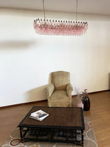 handcrafted-pink-murano-poliedri-glass-linear-chandelier-modern-dining-light