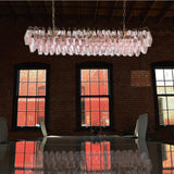handcrafted-pink-murano-poliedri-glass-linear-chandelier-modern-dining-light