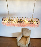 handcrafted-pink-murano-poliedri-glass-linear-chandelier-modern-dining-light