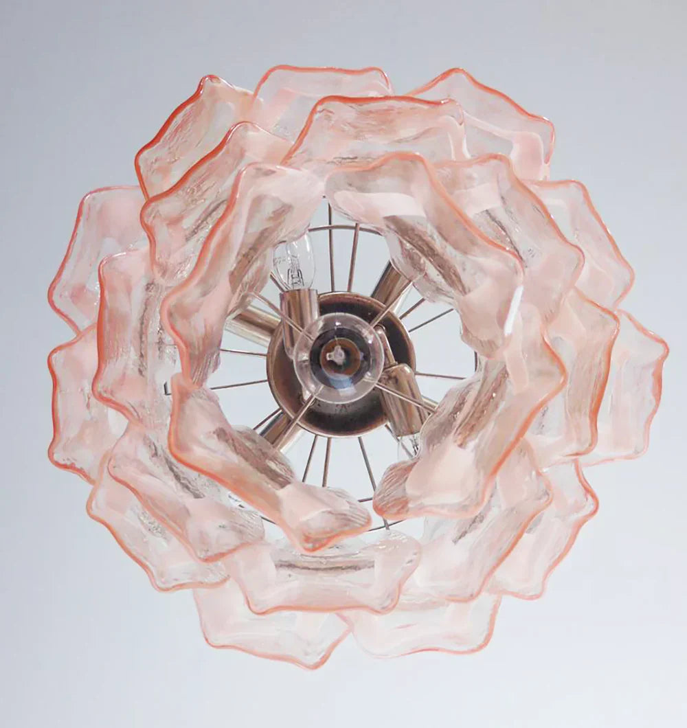 handcrafted-pink-murano-style-glass-chandelier-elegant-mid-century-modern-pendant-light