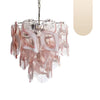 handcrafted-pink-murano-style-glass-chandelier-elegant-mid-century-modern-pendant-light