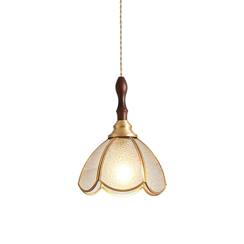 Handcrafted Tiffany Stained Glass Floral Pendant Light with Brass Hardware for Indoor Living