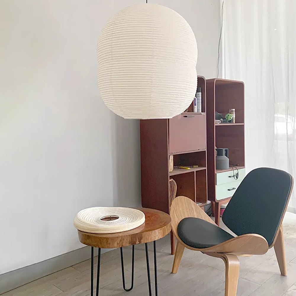 Handcrafted Washi Paper Mini Pendant Light Rice Paper Hanging Ceiling Lamp for Modern Homes