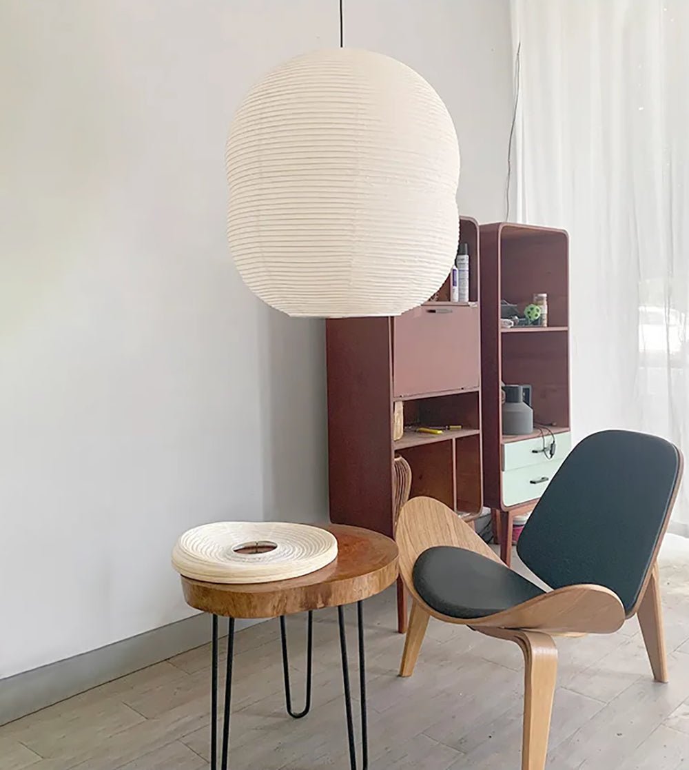 Handcrafted Washi Paper Mini Pendant Light Rice Paper Hanging Ceiling Lamp for Modern Homes
