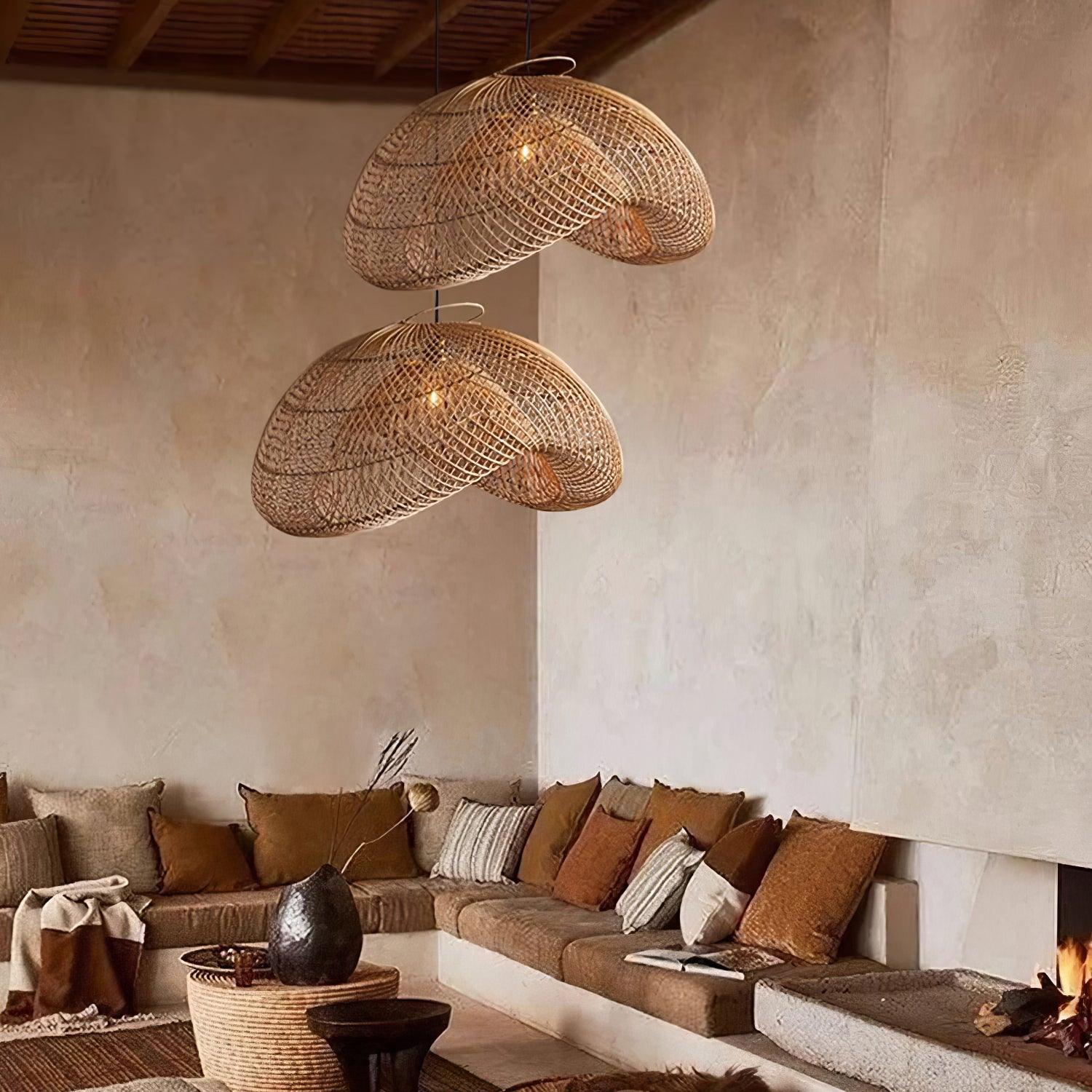 handcrafted-woven-rattan-wave-pendant-light-for-coastal-modern-living-room-lighting