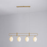 Handmade Bone China Ribbed Pendant Light Modern Linear Ceramic Hanging Lamp for Dining Room