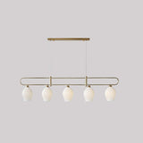 Handmade Bone China Ribbed Pendant Light Modern Linear Ceramic Hanging Lamp for Dining Room