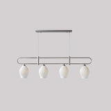 Handmade Bone China Ribbed Pendant Light Modern Linear Ceramic Hanging Lamp for Dining Room