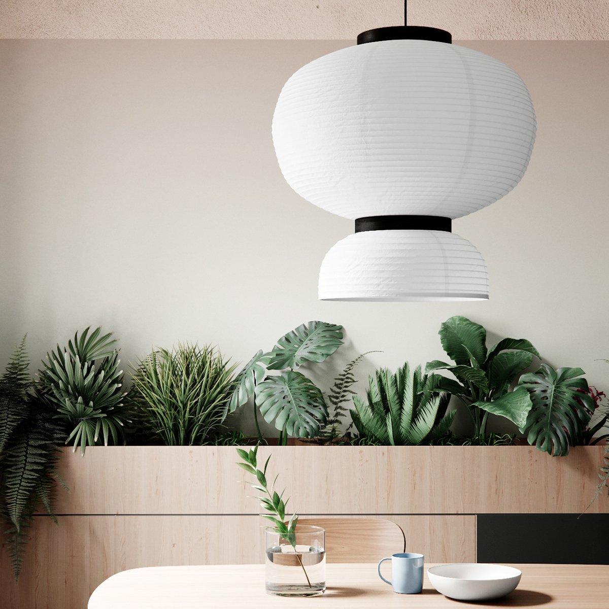 Handmade Rice Paper Lantern Pendant Light Contemporary Japanese Style Hanging Lamp