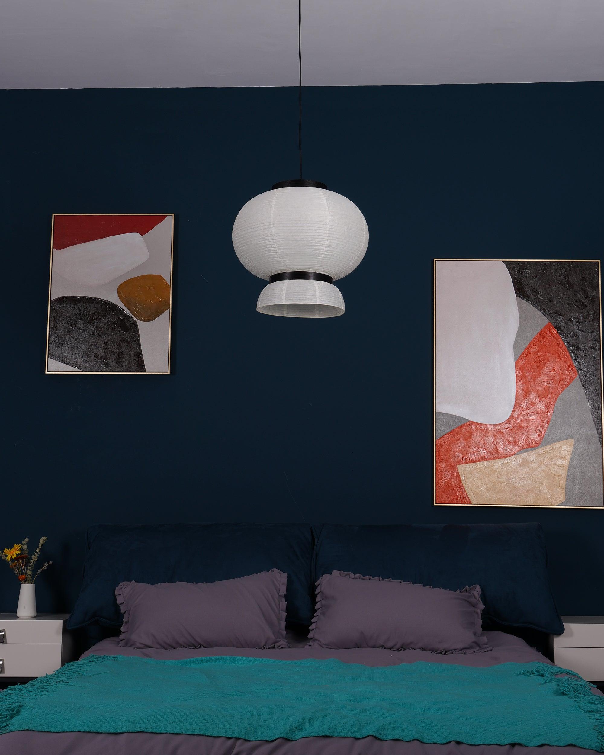 Handmade Rice Paper Lantern Pendant Light Contemporary Japanese Style Hanging Lamp