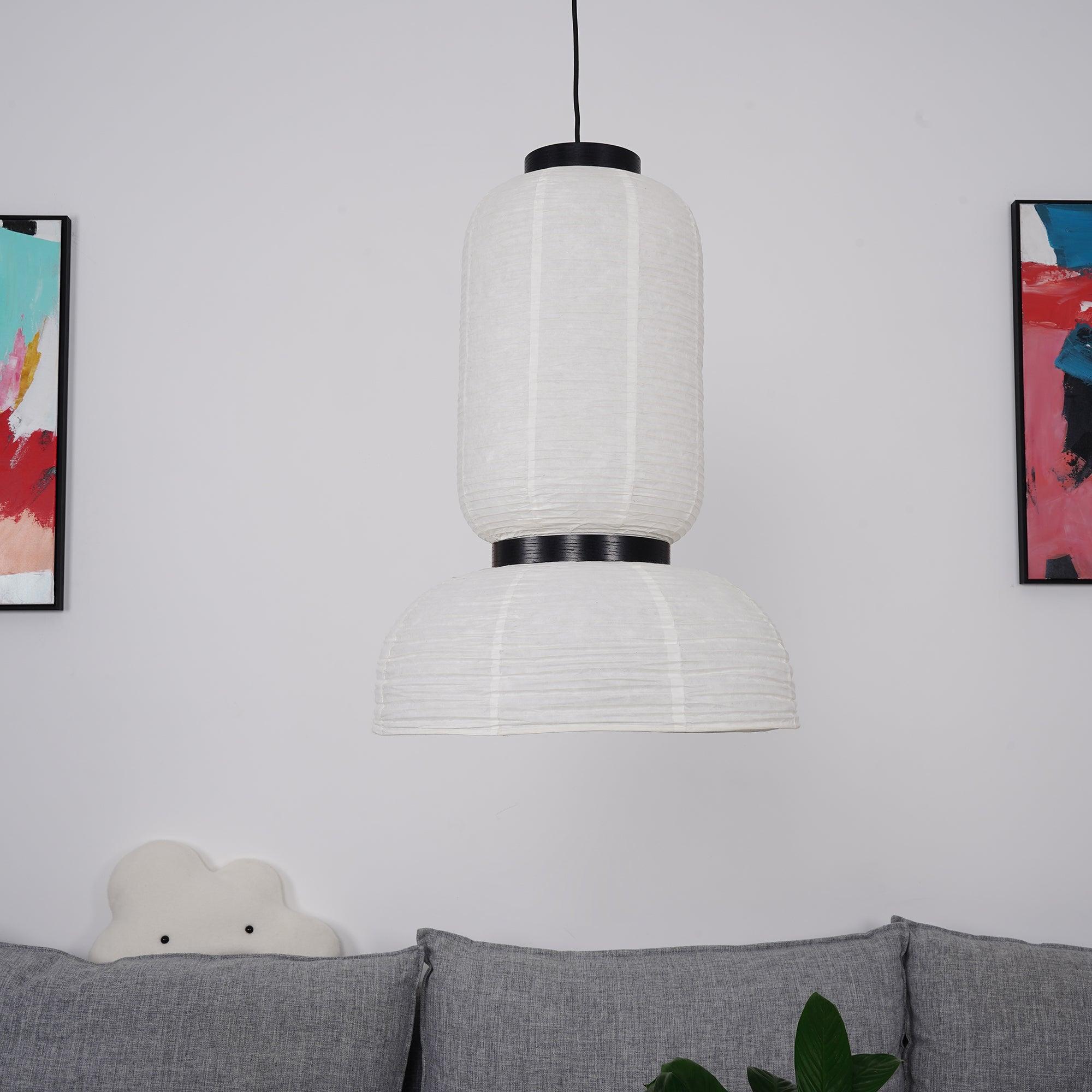 Handmade Rice Paper Lantern Pendant Light Contemporary Japanese Style Hanging Lamp