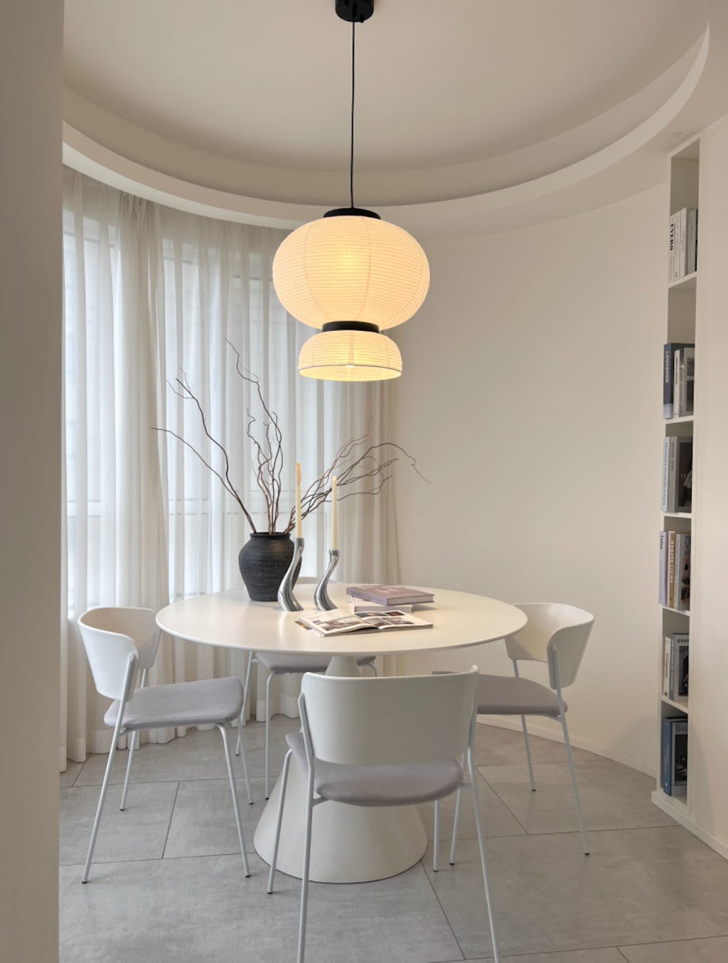 Handmade Rice Paper Lantern Pendant Light Contemporary Japanese Style Hanging Lamp