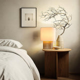 handmade-style-japanese-wabi-sabi-table-lamp-with-wood-base-and-cloth-shade