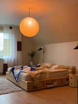 Handmade Washi Paper Pendant Light Japanese Style Mulberry Paper Hanging Lamp for Home Decor
