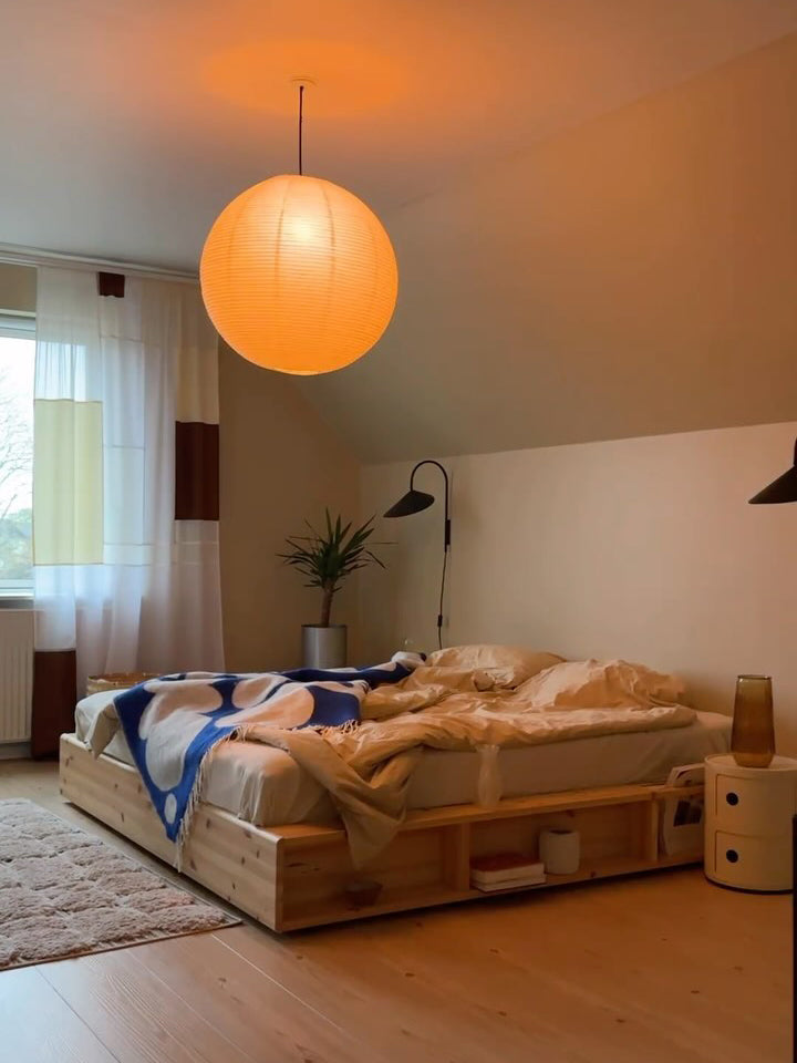 Handmade Washi Paper Pendant Light Japanese Style Mulberry Paper Hanging Lamp for Home Decor