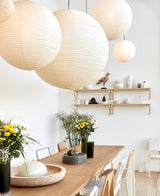 Handmade Washi Paper Pendant Light Japanese Style Mulberry Paper Hanging Lamp for Home Decor