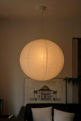 Handmade Washi Paper Pendant Light Japanese Style Mulberry Paper Hanging Lamp for Home Decor