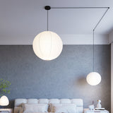 Handmade Washi Paper Pendant Light Japanese Style Mulberry Paper Hanging Lamp for Home Decor