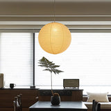 Handmade Washi Paper Pendant Light Japanese Style Mulberry Paper Hanging Lamp for Home Decor